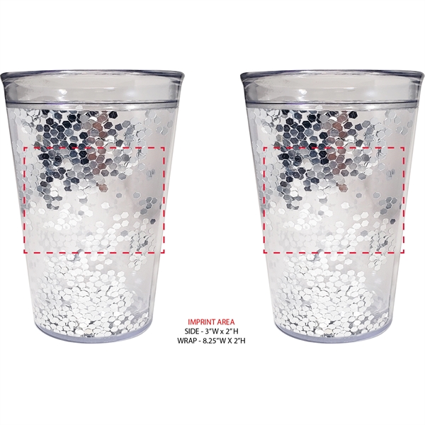 15 oz. Shimmer Glitter Tumbler - Made in USA - 15 oz. Shimmer Glitter Tumbler - Made in USA - Image 8 of 8