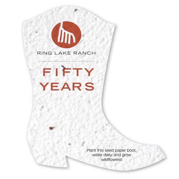 Printed Seed Paper Boot Shape - Printed Seed Paper Boot Shape - Image 0 of 0
