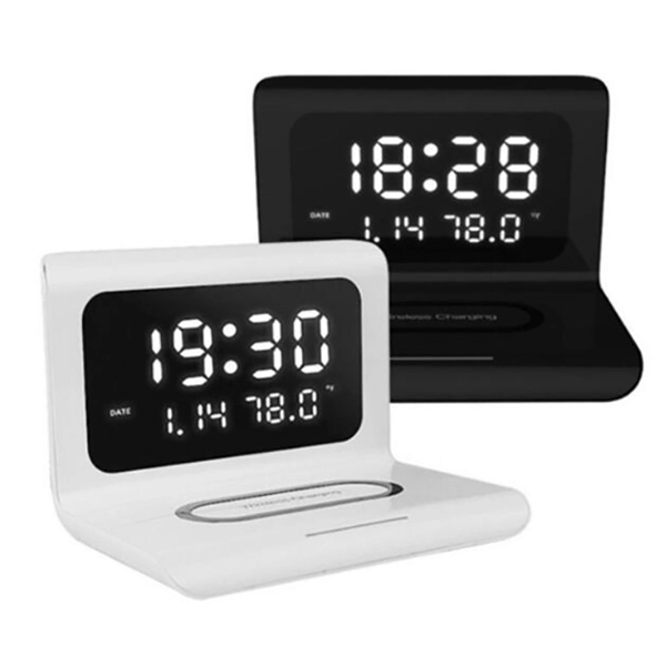 Multifunctional Digital Alarm Clock Wireless Charging - Multifunctional Digital Alarm Clock Wireless Charging - Image 1 of 4