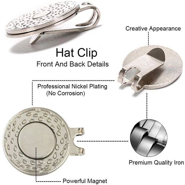 Magnetic Golf Ball Marker With Hat Clip - Perfect Golf Gift For