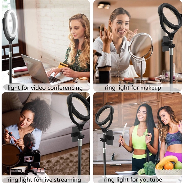 Desk Selfie Ring Light with Phone Holder - Desk Selfie Ring Light with Phone Holder - Image 1 of 6