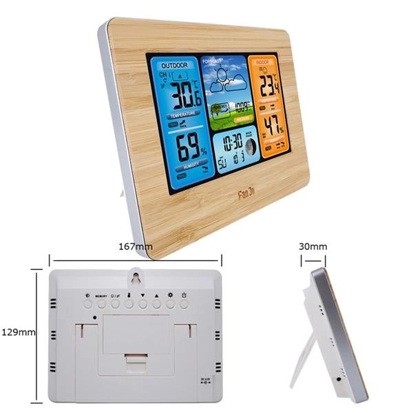 Wireless Weather Station Clock With Outdoor Sensor - Wireless Weather Station Clock With Outdoor Sensor - Image 2 of 3