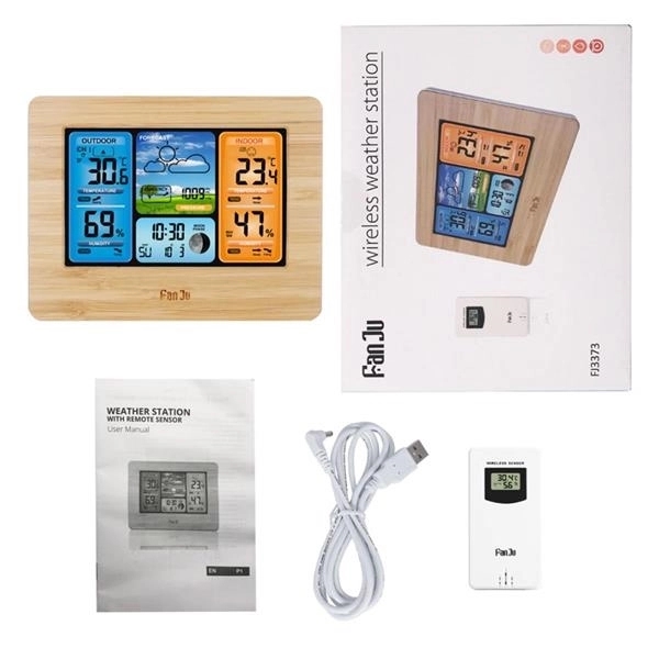 Wireless Weather Station Clock With Outdoor Sensor - Wireless Weather Station Clock With Outdoor Sensor - Image 3 of 3