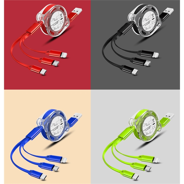 5Ft/1.5m Retractable Fast Charger Cord - 5Ft/1.5m Retractable Fast Charger Cord - Image 1 of 3