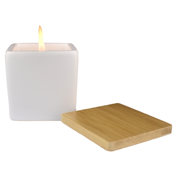 Square Soy Wax Candle with Bamboo Lid 3 oz - Square Soy Wax Candle with Bamboo Lid 3 oz - Image 3 of 4