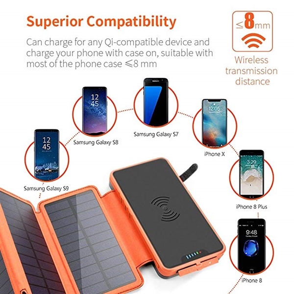 20000mAh Wireless Solar Power Bank - 20000mAh Wireless Solar Power Bank - Image 2 of 4