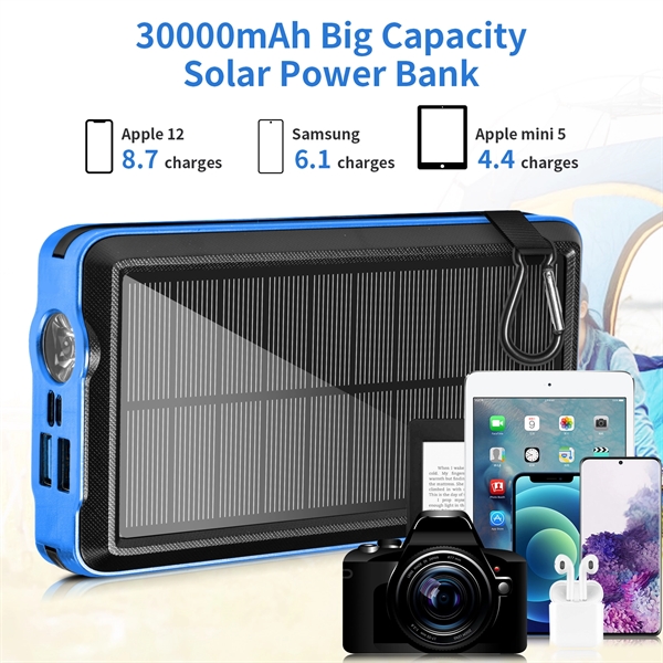 30000mAh Wireless Solar Power Charger - 30000mAh Wireless Solar Power Charger - Image 1 of 3