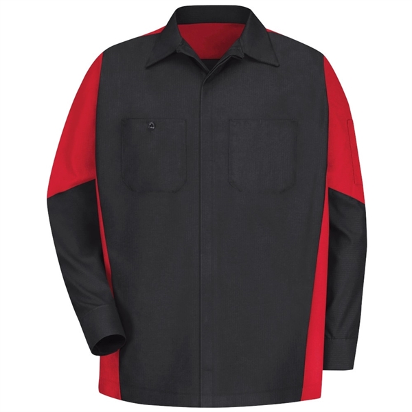 Red Kap Shirts - Men's Long Sleeve Two-Tone Crew Shirt - Red Kap Shirts - Men's Long Sleeve Two-Tone Crew Shirt - Image 2 of 6