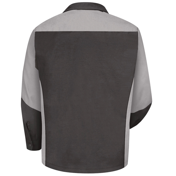 Red Kap Shirts - Men's Long Sleeve Two-Tone Crew Shirt - Red Kap Shirts - Men's Long Sleeve Two-Tone Crew Shirt - Image 3 of 6
