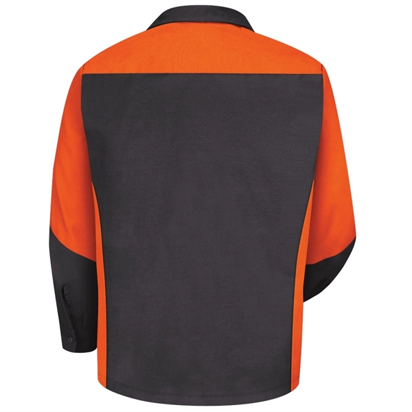 Red Kap Shirts - Men's Long Sleeve Two-Tone Crew Shirt - Red Kap Shirts - Men's Long Sleeve Two-Tone Crew Shirt - Image 4 of 6
