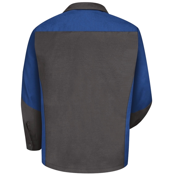 Red Kap Shirts - Men's Long Sleeve Two-Tone Crew Shirt - Red Kap Shirts - Men's Long Sleeve Two-Tone Crew Shirt - Image 5 of 6