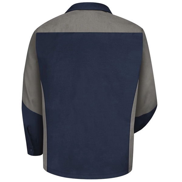 Red Kap Shirts - Men's Long Sleeve Two-Tone Crew Shirt - Red Kap Shirts - Men's Long Sleeve Two-Tone Crew Shirt - Image 6 of 6
