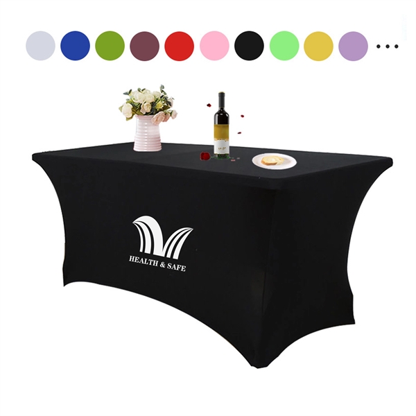 6ft Tablecloth Rectangular Spandex Table Cloth Fitted Cover - 6ft Tablecloth Rectangular Spandex Table Cloth Fitted Cover - Image 0 of 6