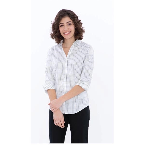 Coal Harbour® Tattersall Check Woven Ladies' Shirt - Coal Harbour® Tattersall Check Woven Ladies' Shirt - Image 2 of 2