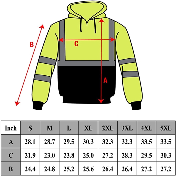 High Visibility  pull-over Hoodie - High Visibility  pull-over Hoodie - Image 3 of 3