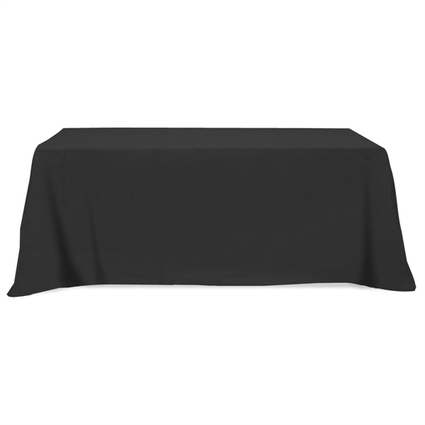Flat Poly/Cotton 3-sided Table Cover - fits 8' standard t... - Flat Poly/Cotton 3-sided Table Cover - fits 8' standard t... - Image 0 of 6