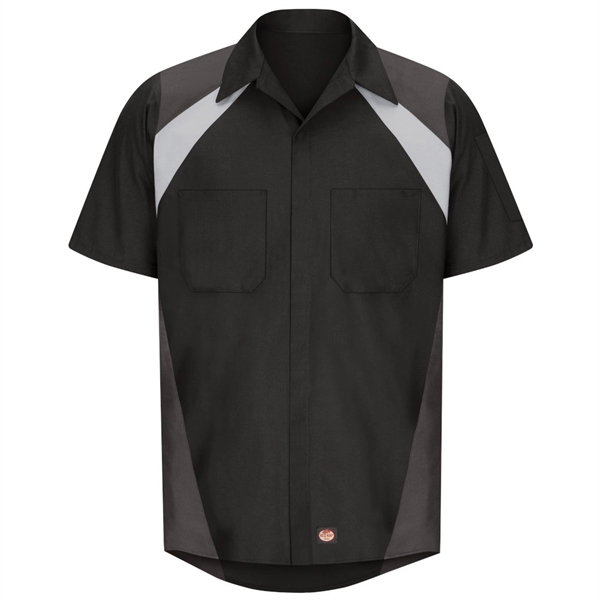 Red Kap Shirts - Men's Short Sleeve Tri-Color Shop Shirt - Red Kap Shirts - Men's Short Sleeve Tri-Color Shop Shirt - Image 0 of 3