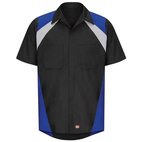 Red Kap Shirts - Men's Short Sleeve Tri-Color Shop Shirt - Red Kap Shirts - Men's Short Sleeve Tri-Color Shop Shirt - Image 2 of 3