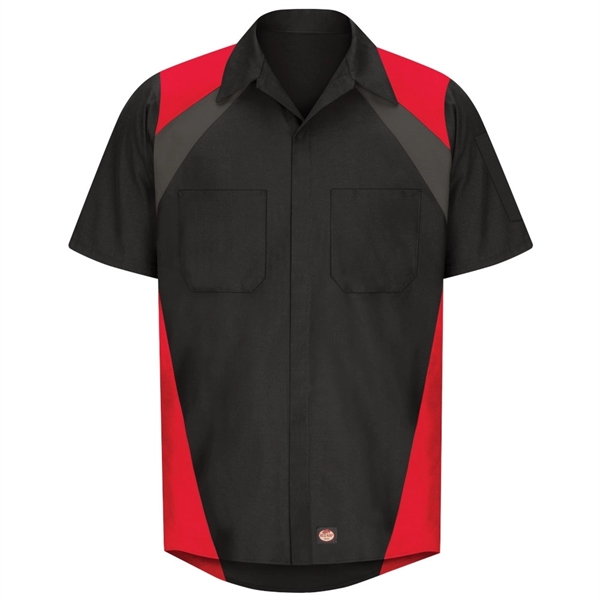 Red Kap Shirts - Men's Short Sleeve Tri-Color Shop Shirt - Red Kap Shirts - Men's Short Sleeve Tri-Color Shop Shirt - Image 3 of 3