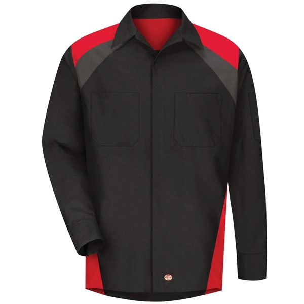 Red Kap Shirts - Men's Long Sleeve Tri-Color Shop Shirt - Red Kap Shirts - Men's Long Sleeve Tri-Color Shop Shirt - Image 3 of 3