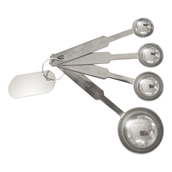 Custom 4-Pc. Stainless Steel Measuring Spoons