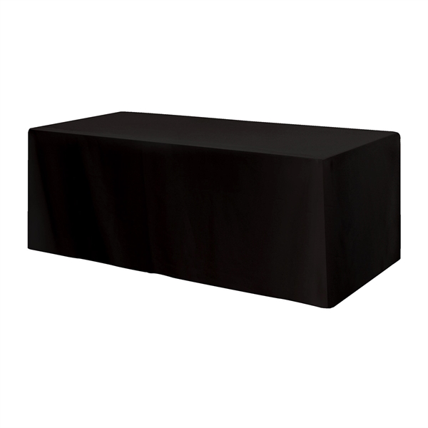 Custom Fitted Poly/Cotton 4-sided Table Cover - Fits 8' Standard...