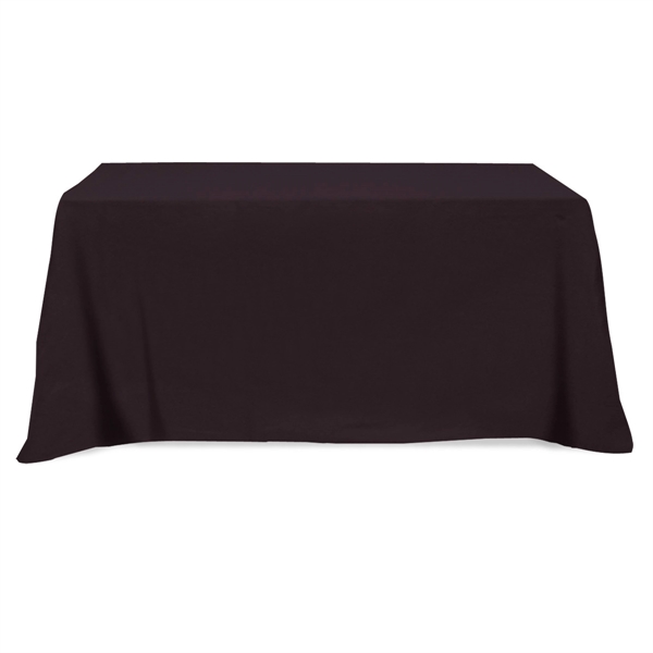 Custom Flat Poly/Cotton 3-sided Table Cover - fits 6' standard t...