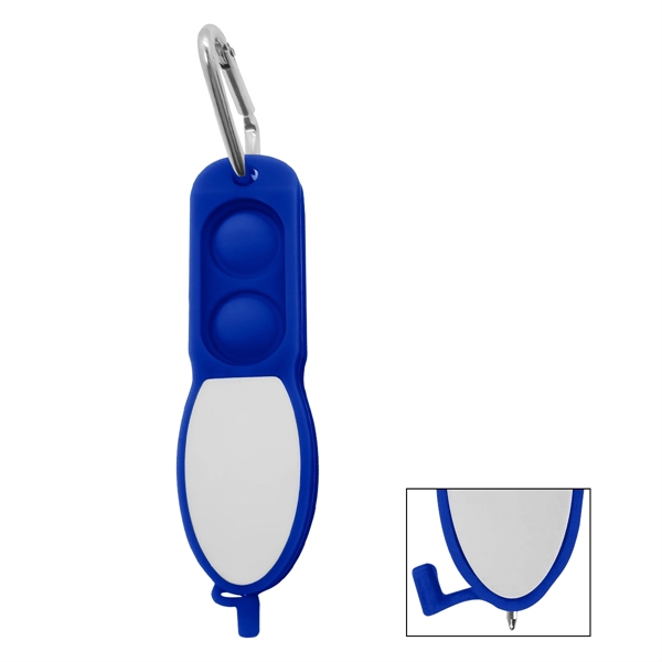Custom Push Pop Pen With Carabiner