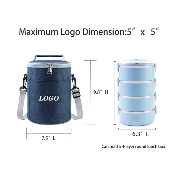 Oxford cloth round insulated cooler bag - Oxford cloth round insulated cooler bag - Image 1 of 1