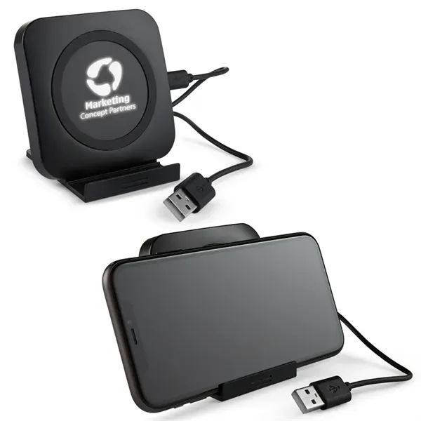 Light-Up-Your-Logo Wireless Charging Pad & Phone Stand - Light-Up-Your-Logo Wireless Charging Pad & Phone Stand - Image 0 of 0