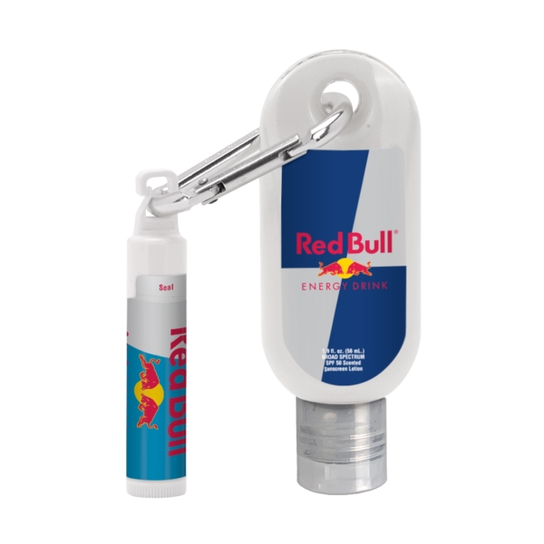 1.9 oz SPF 30 Sunscreen with Carabiner and SPF 15 Lip Balm