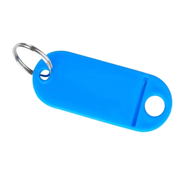 Plastic Key Tag With Label Window Ring Holder - Plastic Key Tag With Label Window Ring Holder - Image 1 of 2