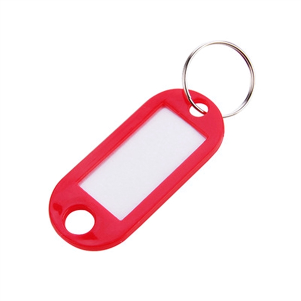 Plastic Key Tag With Label Window Ring Holder - Plastic Key Tag With Label Window Ring Holder - Image 2 of 2