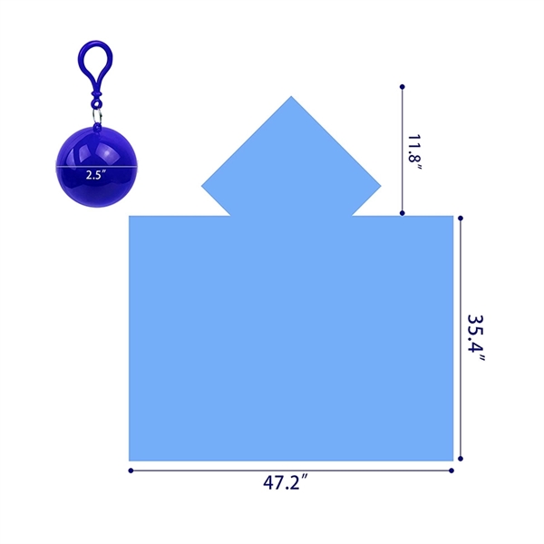 Portable Disposable Emergency Raincoat Ball - Portable Disposable Emergency Raincoat Ball - Image 2 of 3