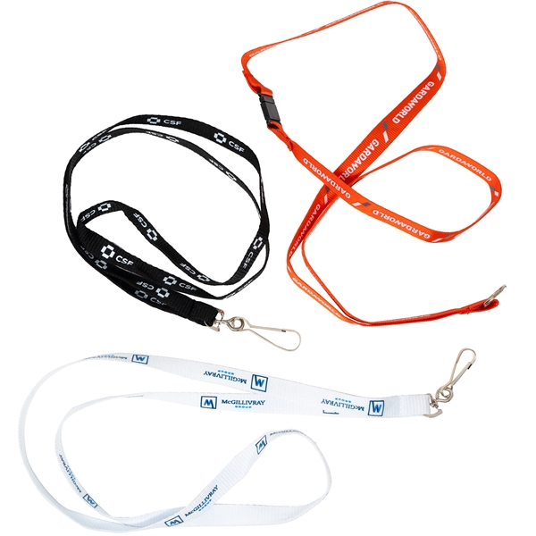 Silkscreened Flat Polyester Lanyard - Silkscreened Flat Polyester Lanyard - Image 12 of 21