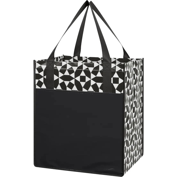 Non-Woven Geometric Shopping Tote Bag - Non-Woven Geometric Shopping Tote Bag - Image 1 of 6