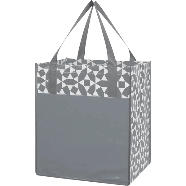 Non-Woven Geometric Shopping Tote Bag - Non-Woven Geometric Shopping Tote Bag - Image 2 of 6