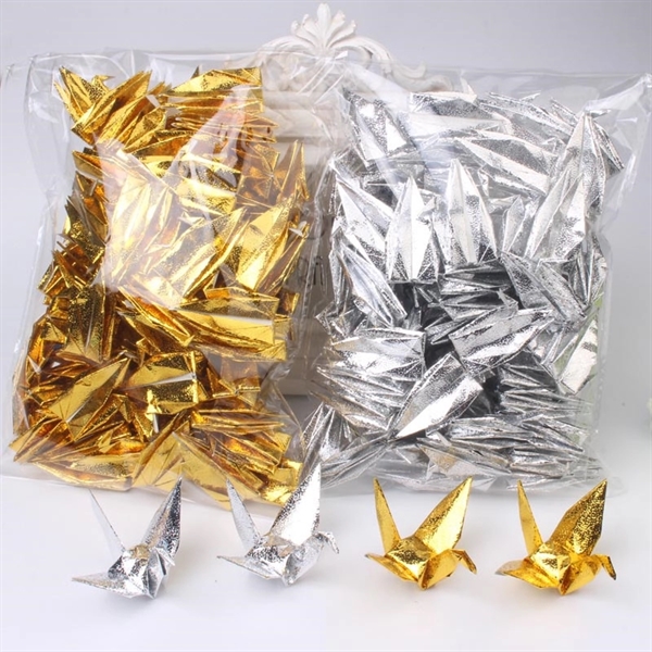 Multicolor Glitter Origami Paper Crane - Multicolor Glitter Origami Paper Crane - Image 3 of 4