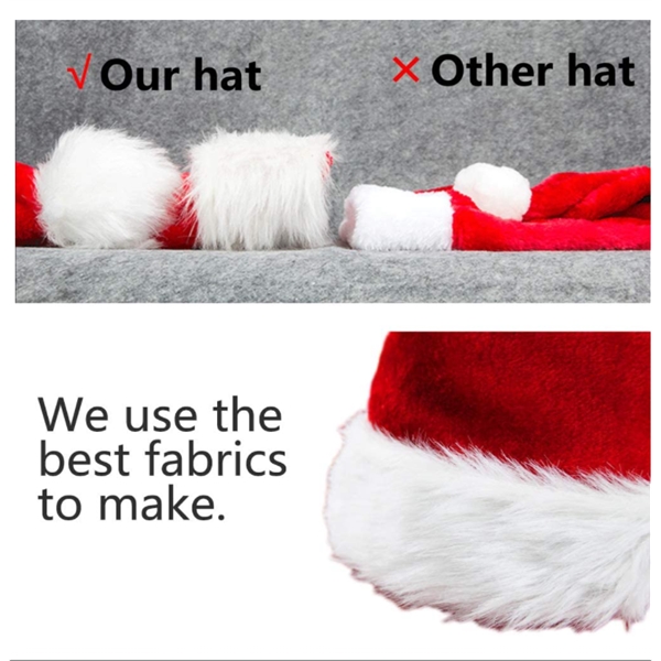 Plush Santa Hat Confortable Velvet - Plush Santa Hat Confortable Velvet - Image 2 of 3