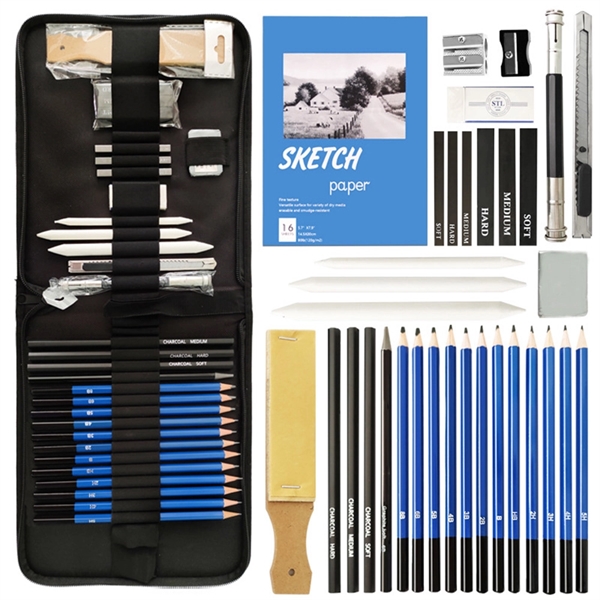 33 Piece Graphite Drawing and Sketch Pencil Art Set - 33 Piece Graphite Drawing and Sketch Pencil Art Set - Image 0 of 5
