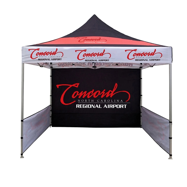 10'x10' Pop Up Tent W/ Back Full-Wall and Two Half Walls - 10'x10' Pop Up Tent W/ Back Full-Wall and Two Half Walls - Image 0 of 4