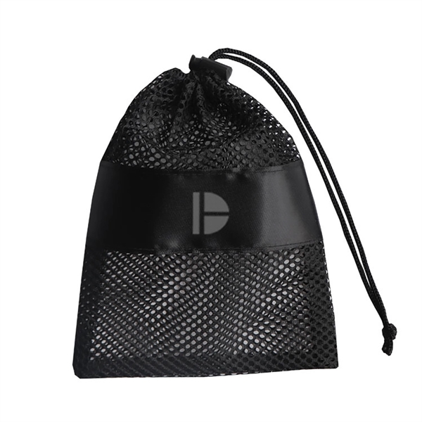 Polyester Drawstring Mesh Bag - Polyester Drawstring Mesh Bag - Image 3 of 3