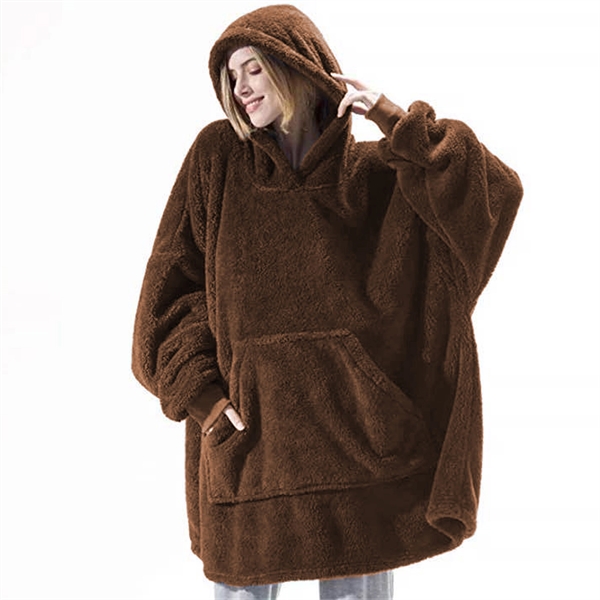 Fleece Hoodie Wearable Blanket - Fleece Hoodie Wearable Blanket - Image 1 of 3