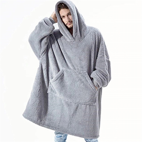 Fleece Hoodie Wearable Blanket - Fleece Hoodie Wearable Blanket - Image 2 of 3
