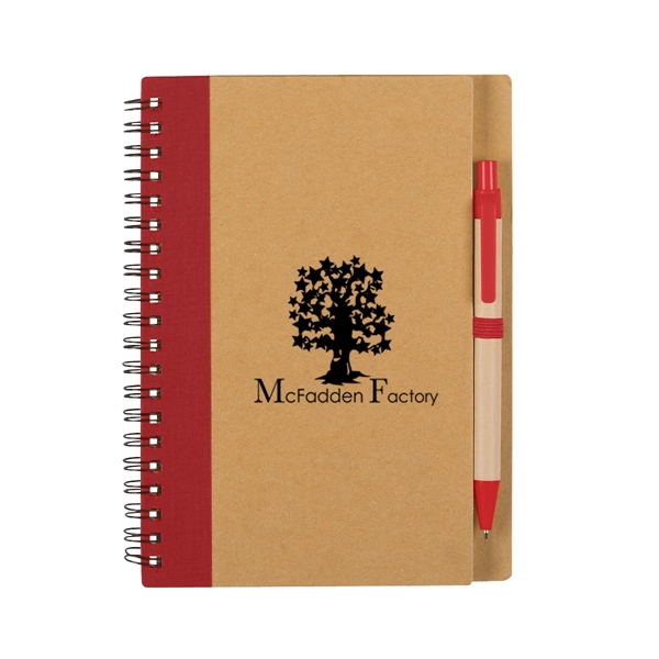 Eco-Inspired Spiral Notebook & Pen - Eco-Inspired Spiral Notebook & Pen - Image 11 of 13