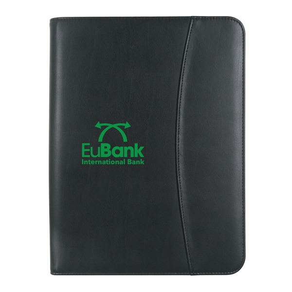 Leather Look 8  1/2" x 11" Zippered Portfolio With Calcul... - Leather Look 8  1/2" x 11" Zippered Portfolio With Calcul... - Image 2 of 2