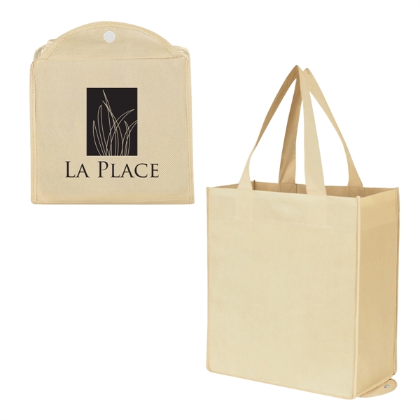 Non-Woven Foldable Shopper Tote Bag - Non-Woven Foldable Shopper Tote Bag - Image 3 of 21