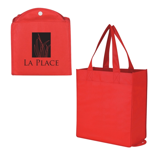 Non-Woven Foldable Shopper Tote Bag - Non-Woven Foldable Shopper Tote Bag - Image 4 of 21