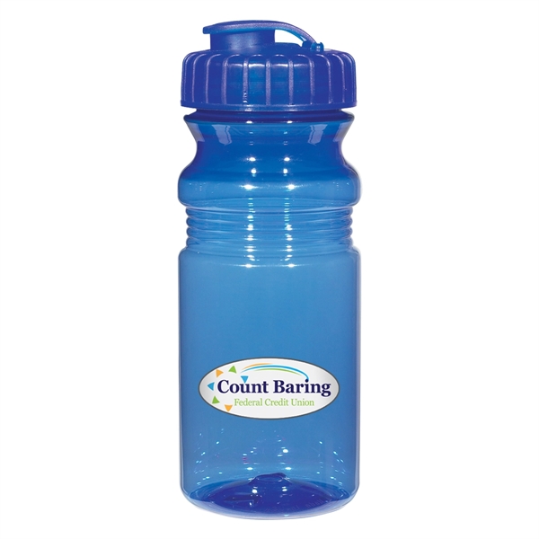 20 Oz. Poly-Clear™ Fitness Bottle With Super Sipper Lid - 20 Oz. Poly-Clear™ Fitness Bottle With Super Sipper Lid - Image 1 of 15
