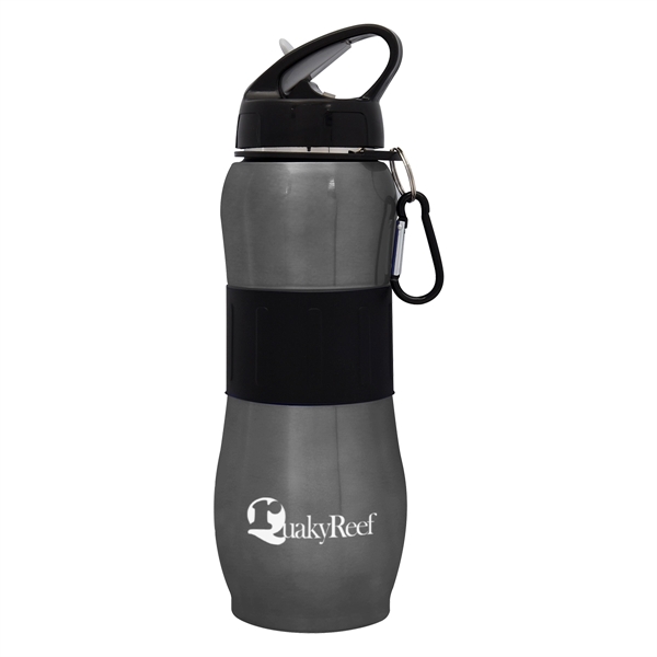 28 Oz. Stainless Steel Sport Grip Bottle - 28 Oz. Stainless Steel Sport Grip Bottle - Image 6 of 7